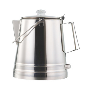 Outdoors Percolator 304 food grade Stainless steel Camping Coffee Pot