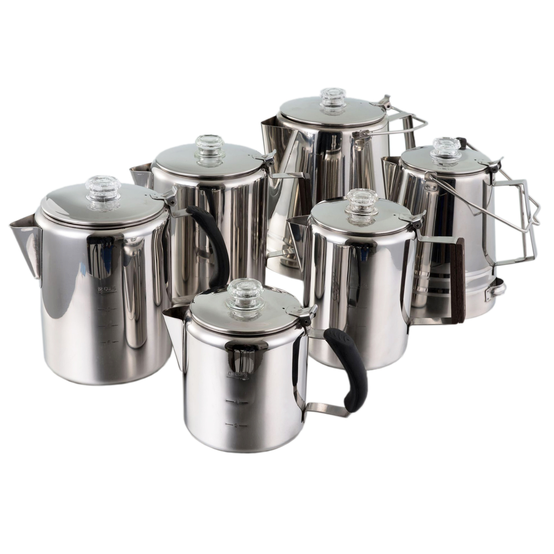 Outdoors Percolator 304 food grade Stainless steel Camping Coffee Pot