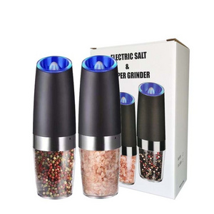 Premium Stainless Steel with LED Light salt and pepper grinder Spice grinder gravity pepper mill