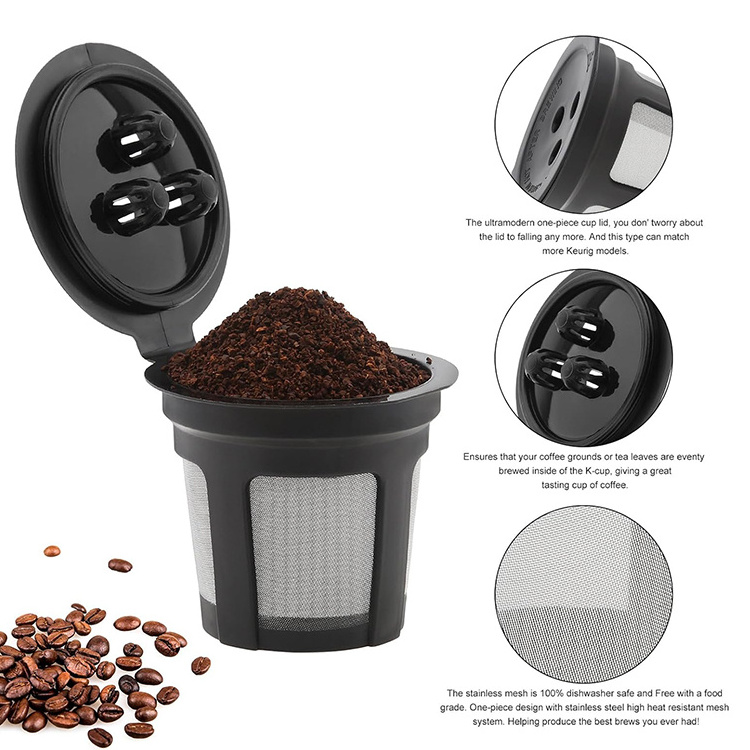 3pcs Cone Reusable Replacement Coffee Maker Basket Filter