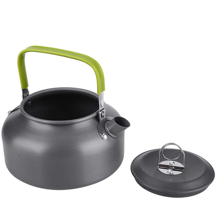 Outdoor Hiking Food-grade Gear Portable Metal Teapot Stainless steel tea kettle