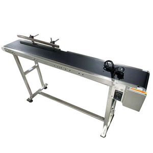 Good quality industrial stainless steel pvc belt conveyor suppliers small bottle conveyor belt for inkjet printer