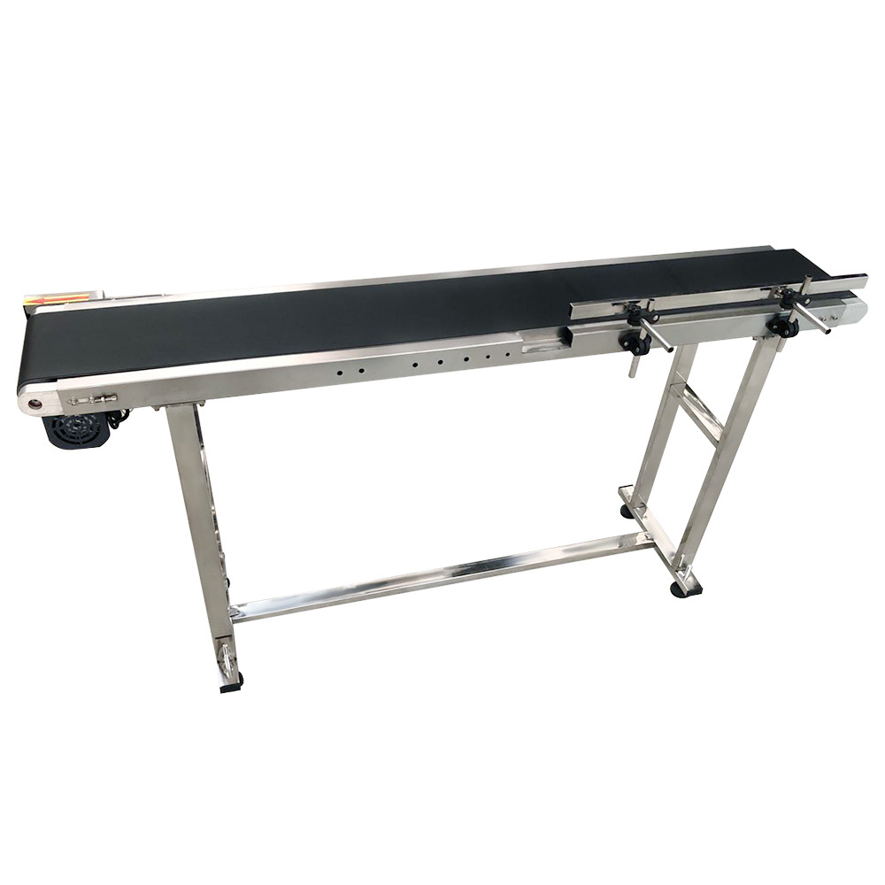 Good quality industrial stainless steel pvc belt conveyor suppliers small bottle conveyor belt for inkjet printer