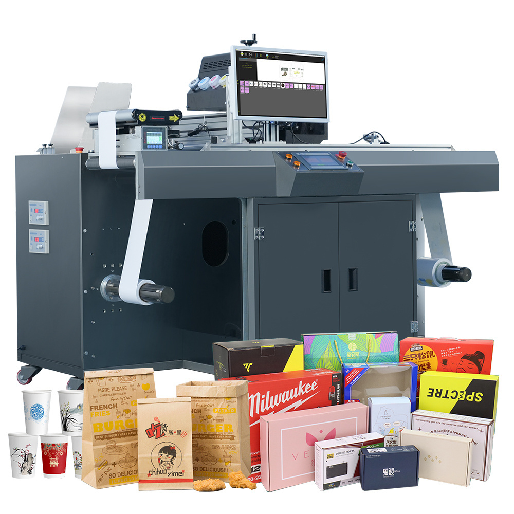 Kelier Factory Sale Automatic Roll To Roll Digital Paper Label Printing Machine Colorful Logo Printing Single Pass Printer