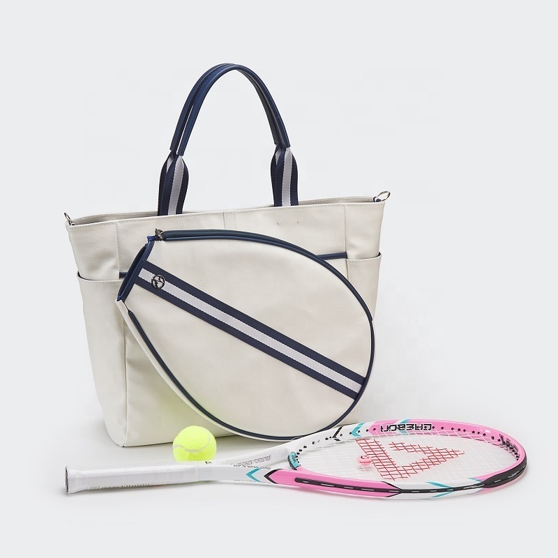 Hot Sales Ladies Tennis Tote Bag High Quality Beach Racket Bag Interior Exterior Pocket Sports Tennis Bag