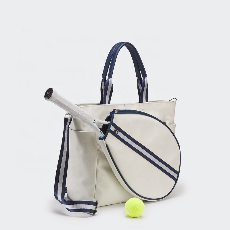 Hot Sales Ladies Tennis Tote Bag High Quality Beach Racket Bag Interior Exterior Pocket Sports Tennis Bag