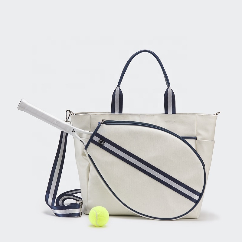 Hot Sales Ladies Tennis Tote Bag High Quality Beach Racket Bag Interior Exterior Pocket Sports Tennis Bag