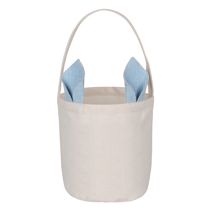 High King wholesale easter basket Canvas Easter Bunny Bag Easter Basket with sublimation for kids