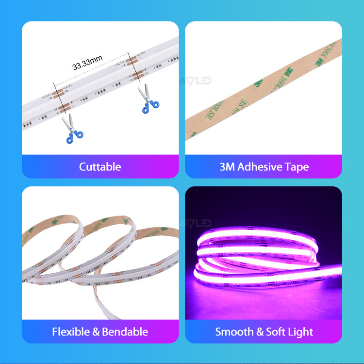 Factory New Arrival 810Leds/M tiras rgb led 12V Ip20 Flexible best RGB digital dmx rgb led strip multicolor led light strip