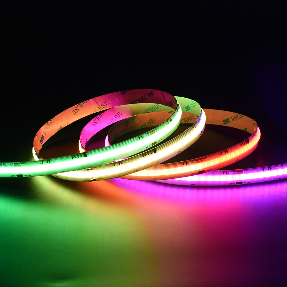 Magic rgb led strip light rgbw 12v 24v ce rohs cob rgb led strip COB Bluetooth led strip light