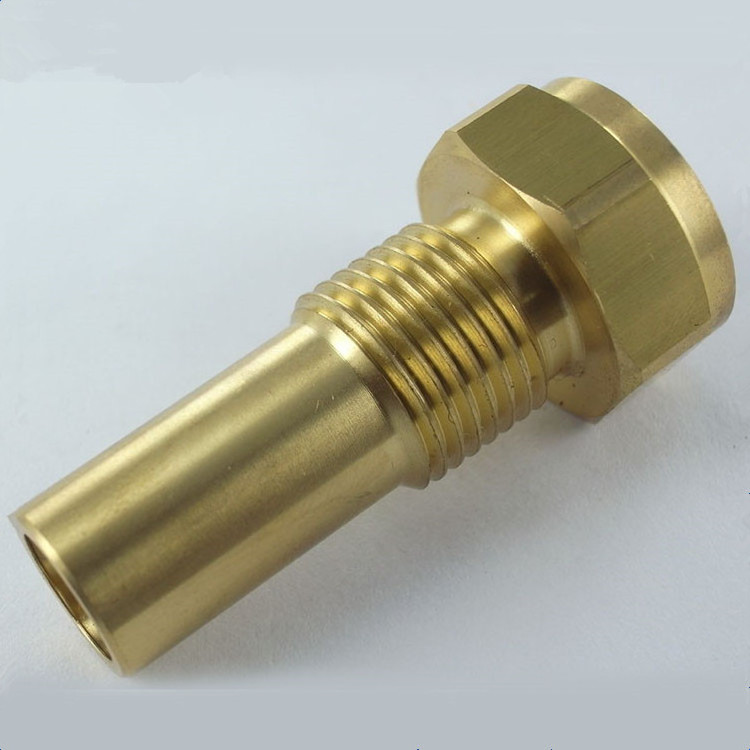 China Dongguan CNC Service Brass Pipe Compression Fittings Manufacturer Thread Brass Nipple For Plumbing