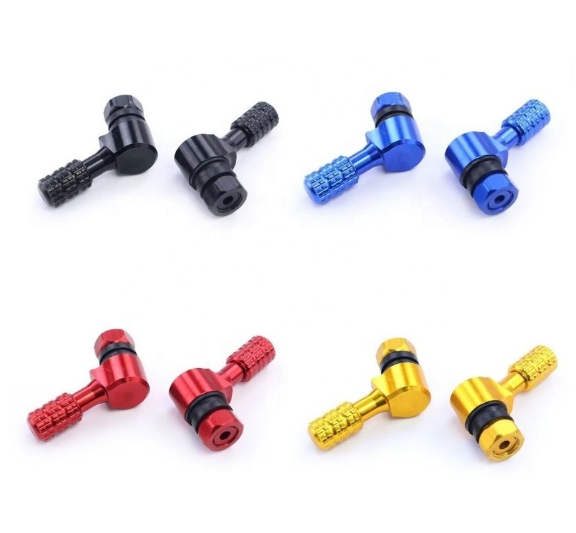 High precision aluminum tire valve stem caps CNC machining tire valve parts motorcycle stems parts