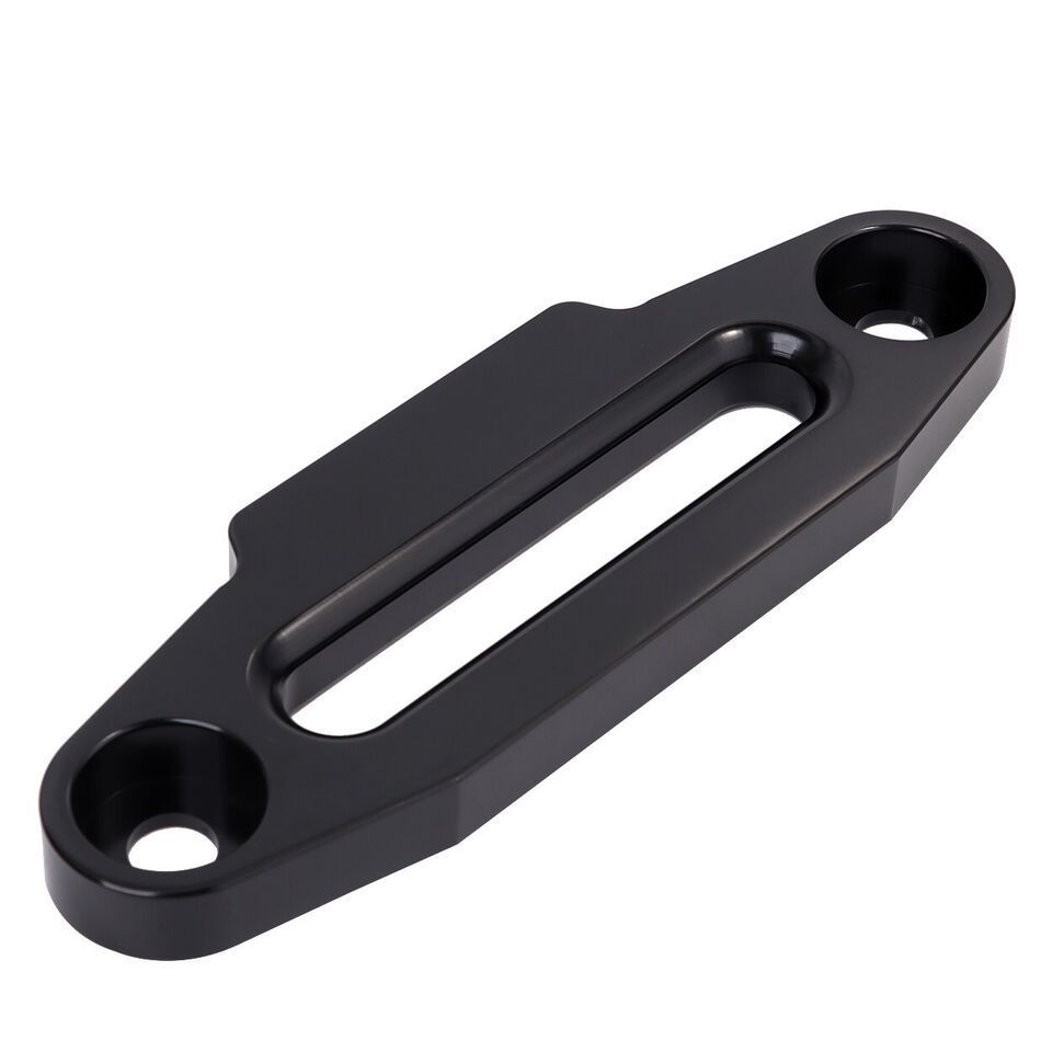 custom aluminum cnc machining parts Hawse Fairlead 6inch Black Aluminum Hawse Fair for Synthetic Winch Rope Cable ATV