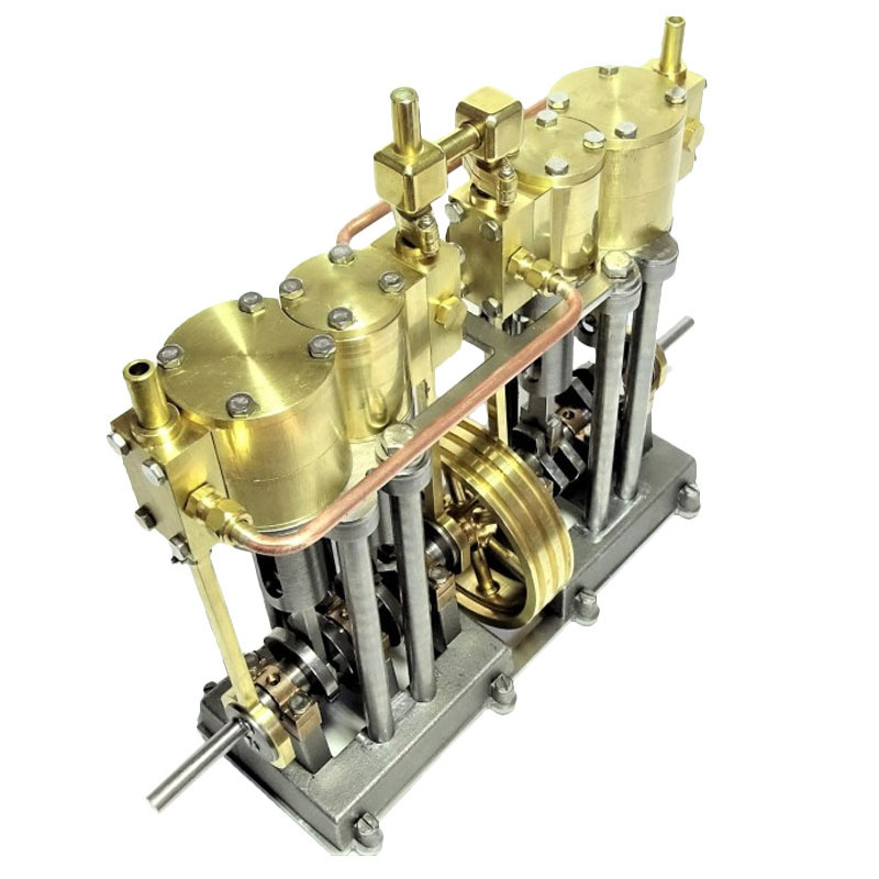 Dongguan Factory Fully CNC Machined Vertical Marine Twin Cylinder Engine Kit - Duplex Version steam turbine cylander engine