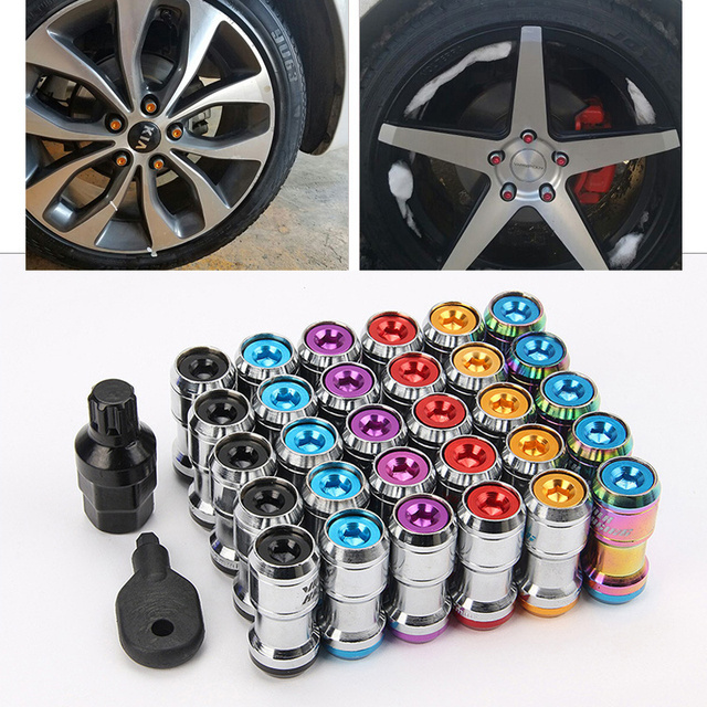 CNC Machining Custom Aluminum Anodize Color Titanium Alloy wheel lock nut Accessories Wheel Lug Nut And Bolt Nuts