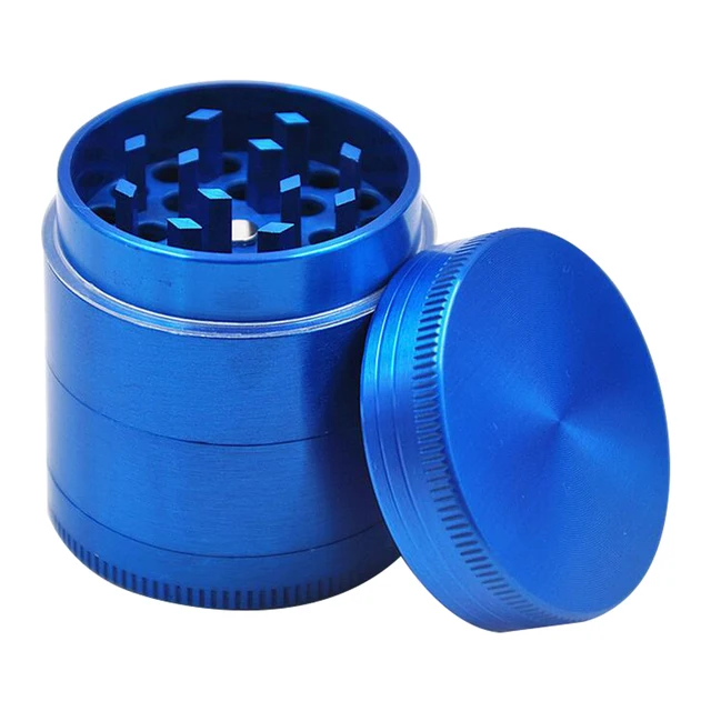 HKAA CNC Factory price wholesale herb grinder Zinc Aluminum metal herb grinders DIY Laser Logo custom herb grinder