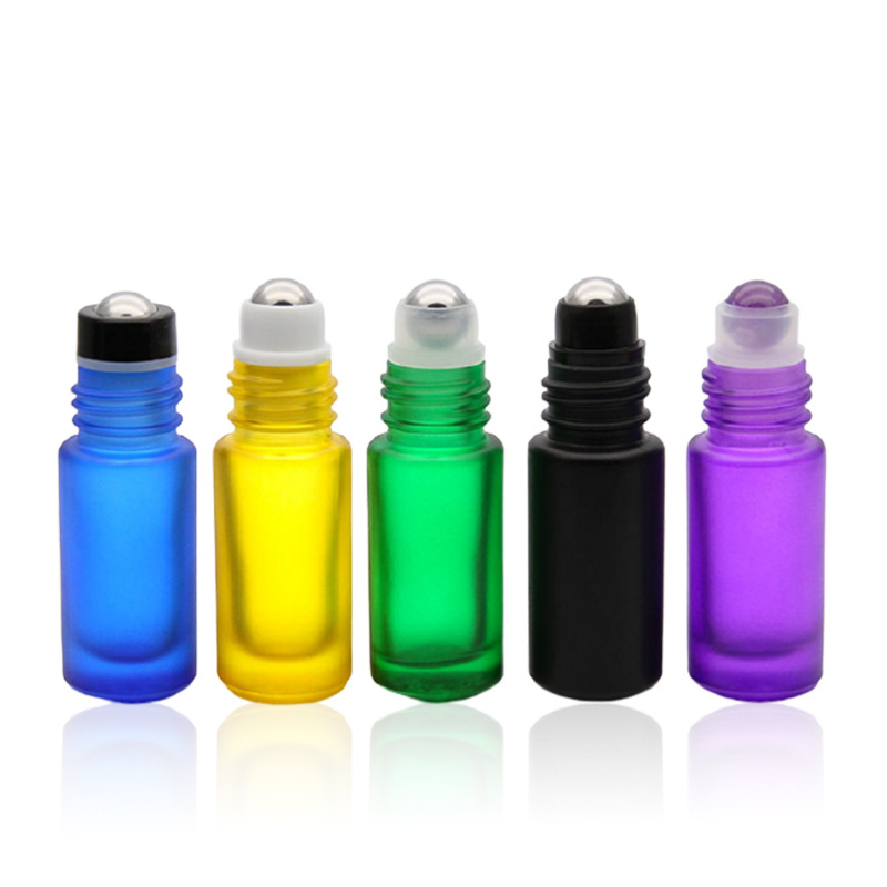 5ml custom glass attar perfume oil bottle with roll on