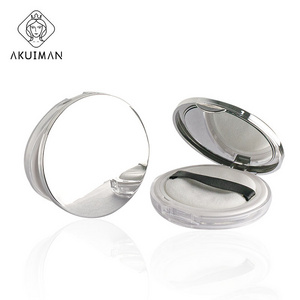 Customizable logo flip cap with mirror packaging container with powder puff 5g loose powder containers