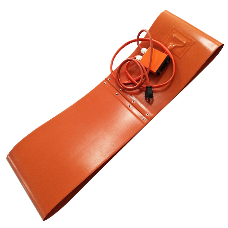 110V 220V 125x1740mm 1000W Flexible Silicone Rubber Heating Pad Band Heater for 200L Oil Drum