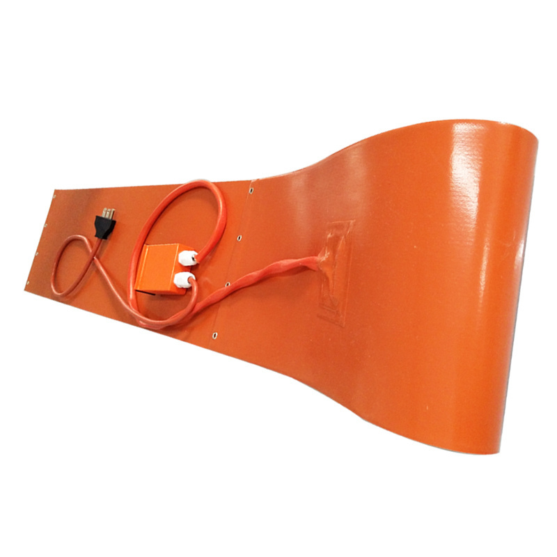 110V 220V 125x1740mm 1000W Flexible Silicone Rubber Heating Pad Band Heater for 200L Oil Drum