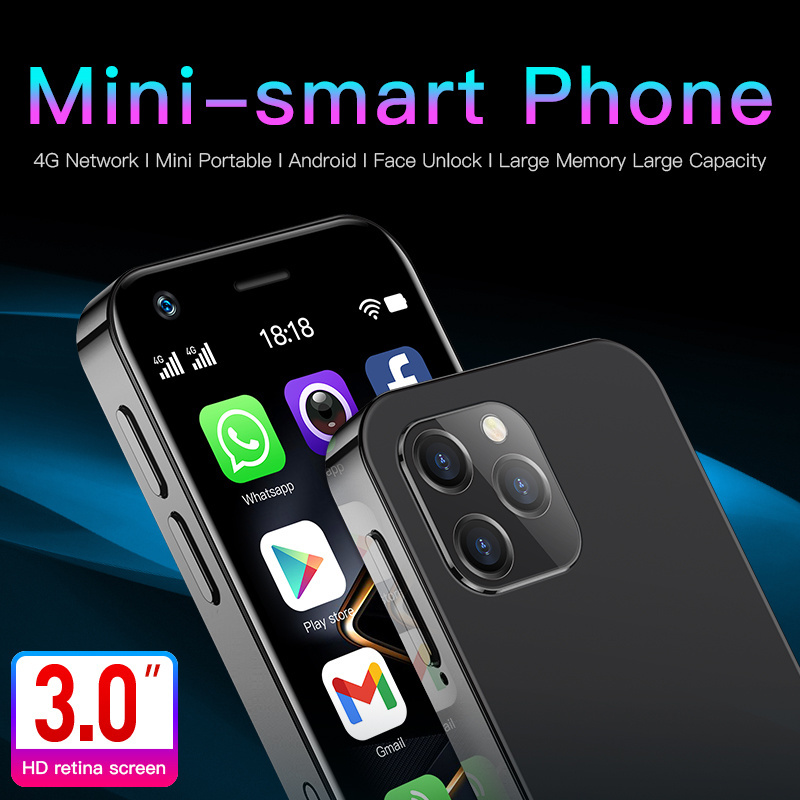 new coming mini smart phone 4G android quad core  4G+64G dual sim long time standby phone