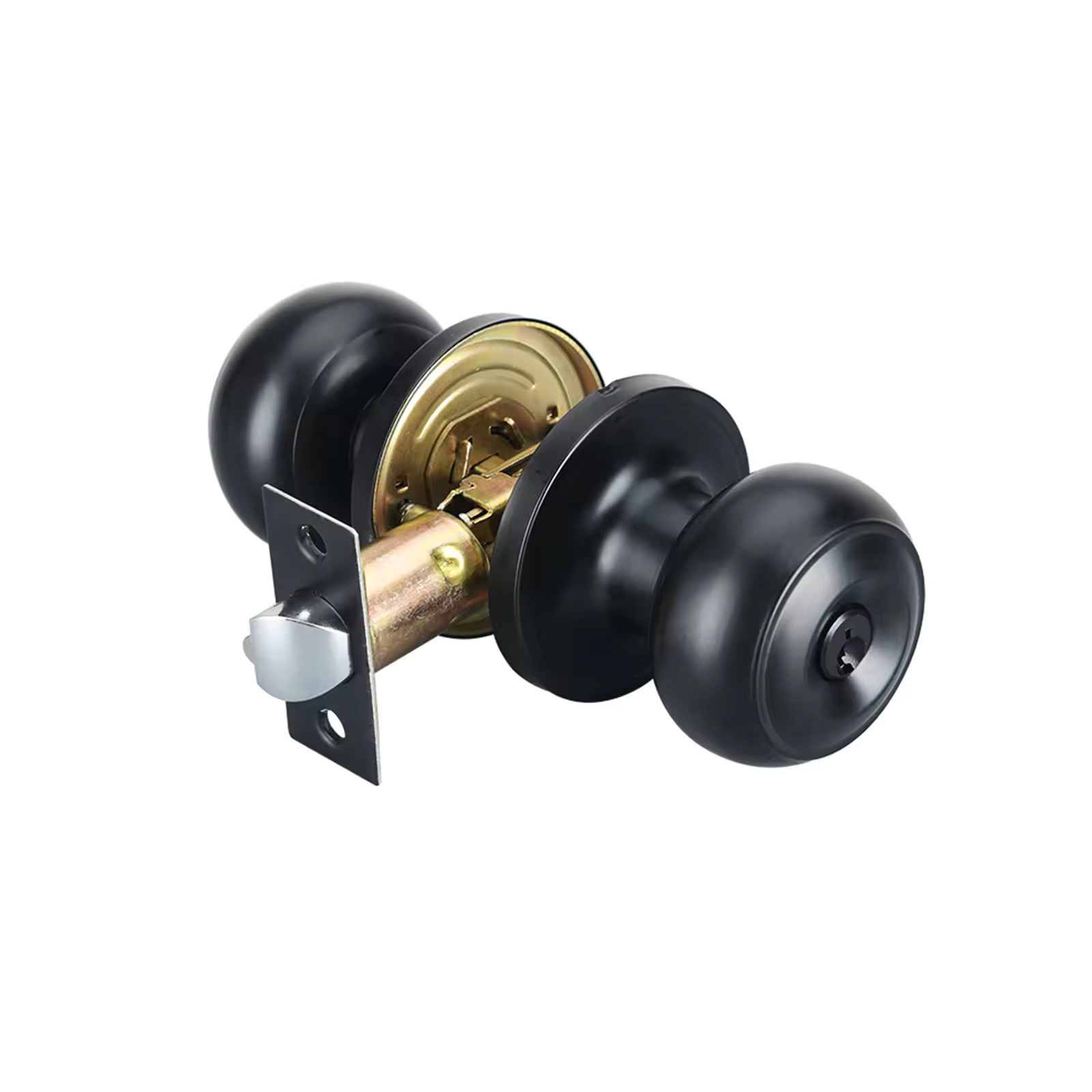 Privacy Passage Dummy Tubular Door Knob Entry Exterior Interior Entrance Matt Black Finished Latch Handle Lock