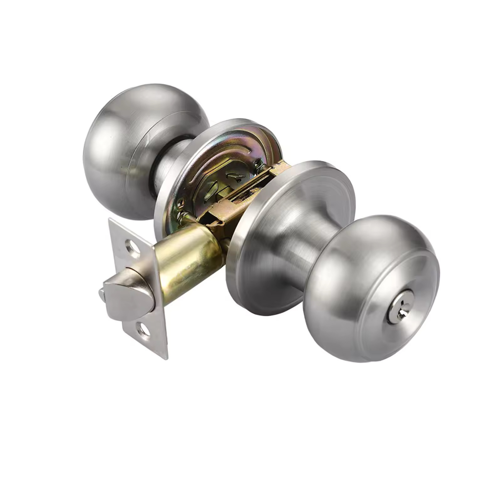 Zinc Alloy Privacy Passage Dummy Tubular Door Knob Latch Handle Lock Entry Exterior Interior Entrance Carton Packaging