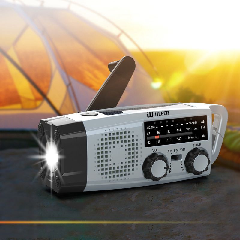 Good Quality And Price Of Hand-Powered Electric Flashlight Outdoor Solar Charging Emergency Radio 2000mAh Power Bank