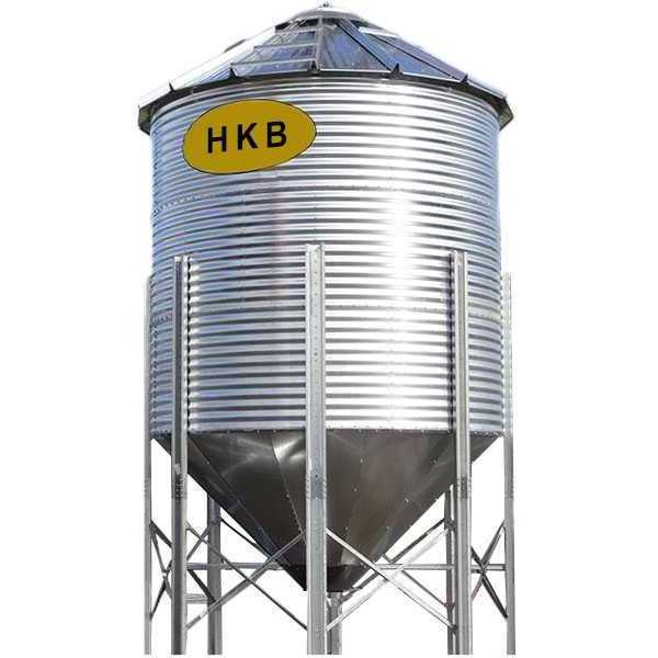 Customized Steel Chicken Feed Silo Small Grain Silo 13 Ton Capacity