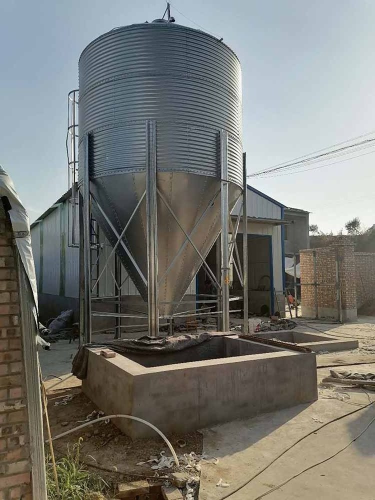 Galvanized Sunflower Seeds Storage Silo Chicken Feed Bins for Sale