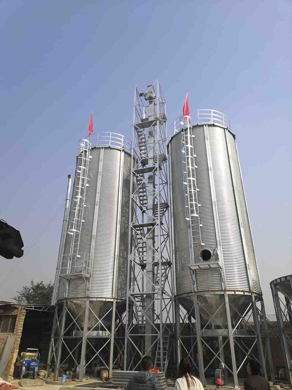 Professional Supply Grain Silos with 100 Ton Capacity Steel Assembled Silos Raw Material Bean Silo Store Price