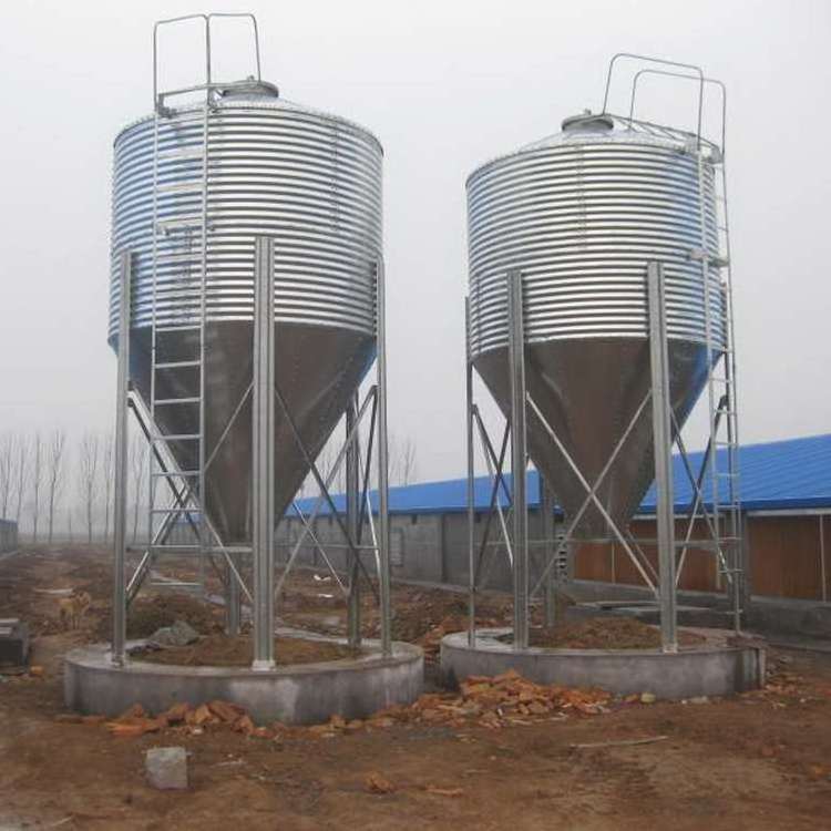 Customized Steel Chicken Feed Silo Small Grain Silo 13 Ton Capacity