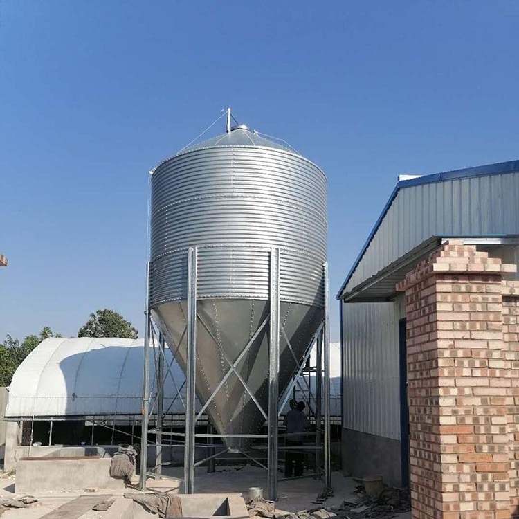 Galvanized Sunflower Seeds Storage Silo Chicken Feed Bins for Sale