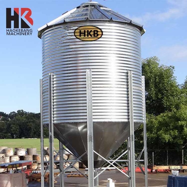 Hot Galvanized Chicken Feeding Silo Poultry Chicken Animal Feed Silo Small Tower Silo for Sale