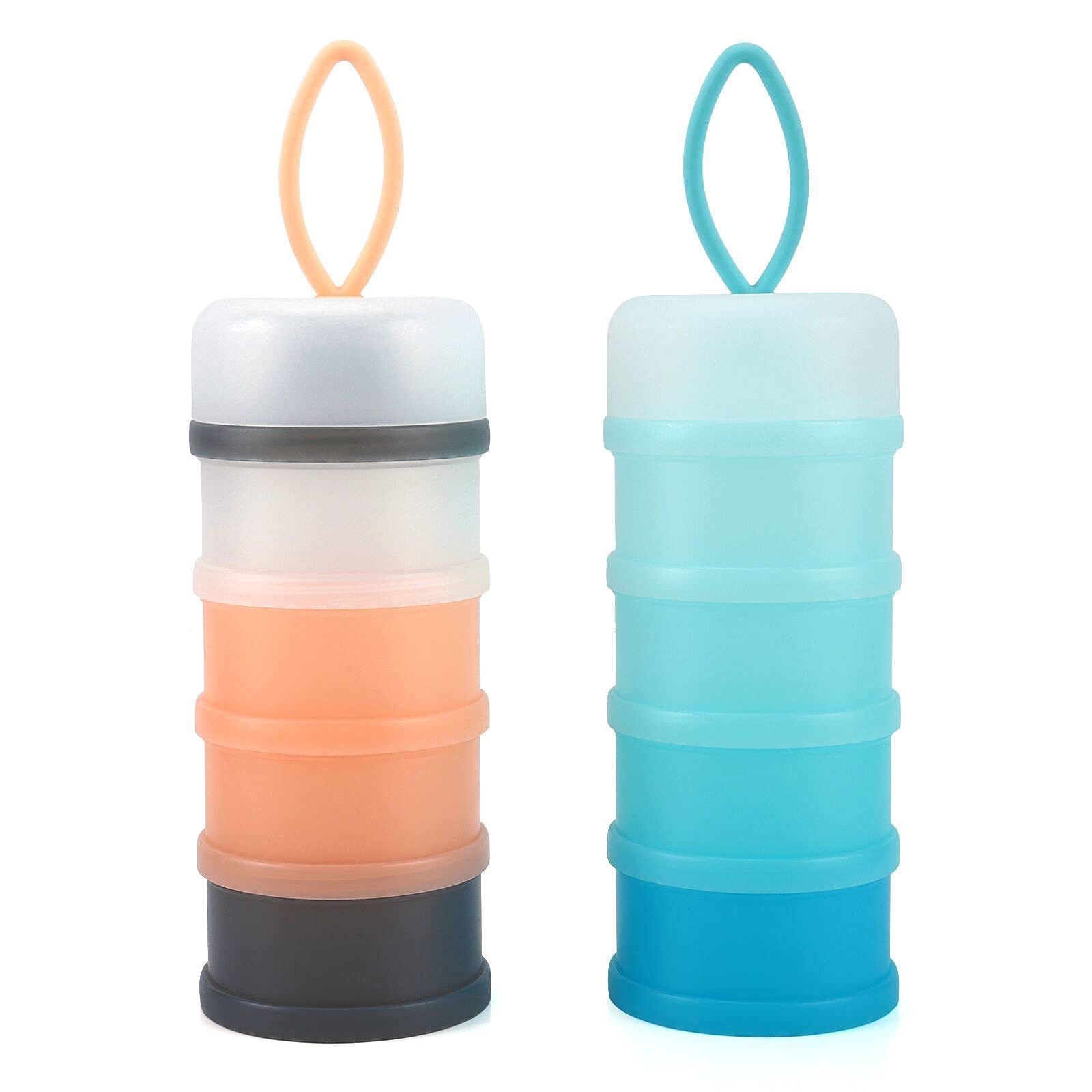 Non-Spill 4 Layers Baby Snack Storage Milk Powder Formula Dispenser Stackable Container for Travel