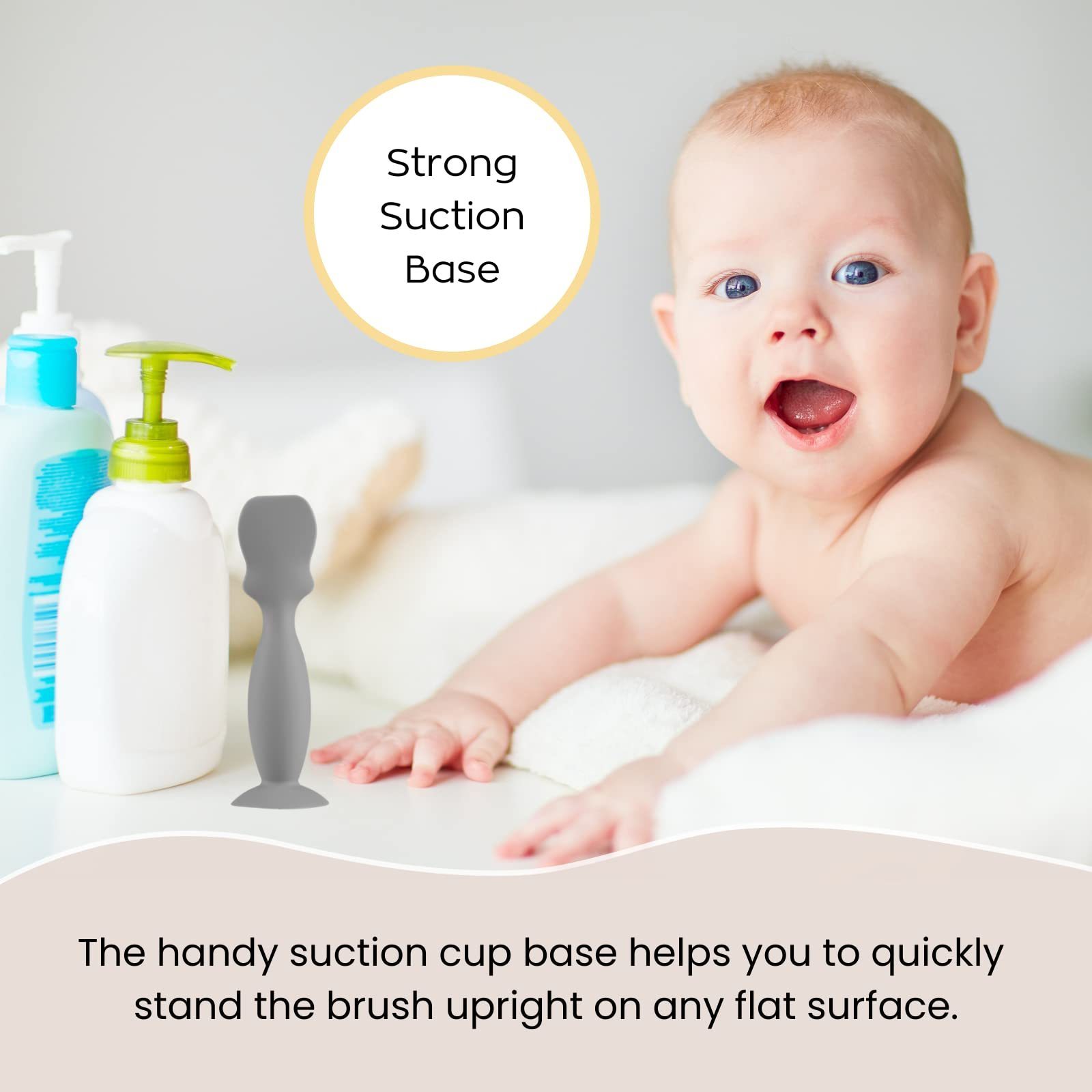 Silicone Baby Butt Paste Spatula Applicator Baby Diaper Cream Brush with suction for Babies Newborn