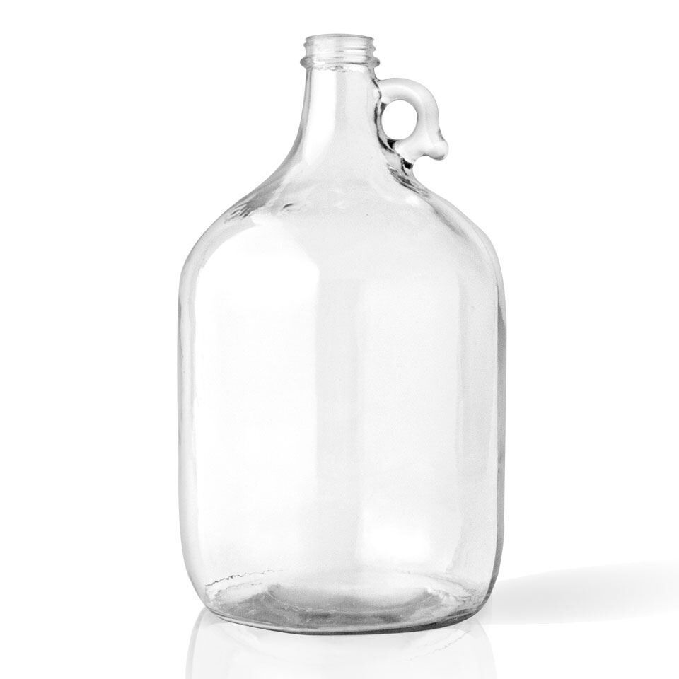 1 Gallon Clear Glass Round Handleware Jug - 38-400 Neck Finish