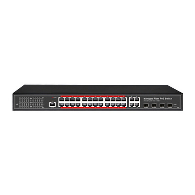 China Manufacturer Wholesaler Price Layer 2 Managed Switches 24 Ports SFP L3 POE  Management Ethernet Fiber Switch