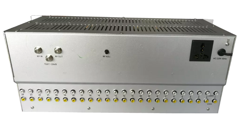 24 in 1 AV/HD to RF 24 channel fixed modulador de catv analog catv rf modulator