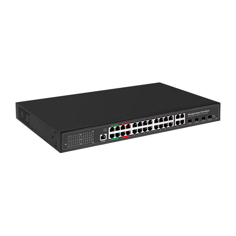 China Manufacturer Wholesaler Price Layer 2 Managed Switches 24 Ports SFP L3 POE  Management Ethernet Fiber Switch