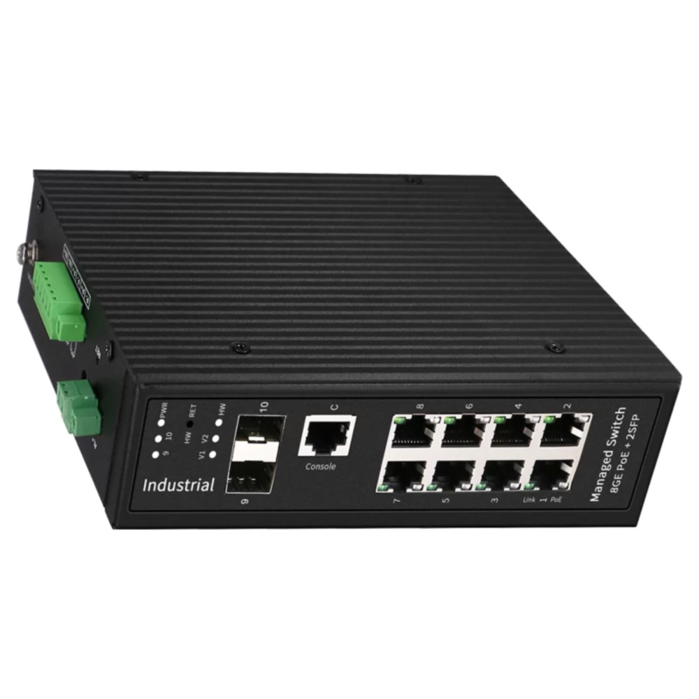 High Quality IP40 Gigabit Managed Switch DIN Rail Wall Mounting Industrial Ethernet Switch with PoEs