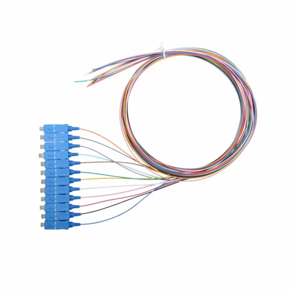 Good Service Fiber Optic Communication Product Single Mode SC UPC Optical Connector 12 Core Fiber Pigtail