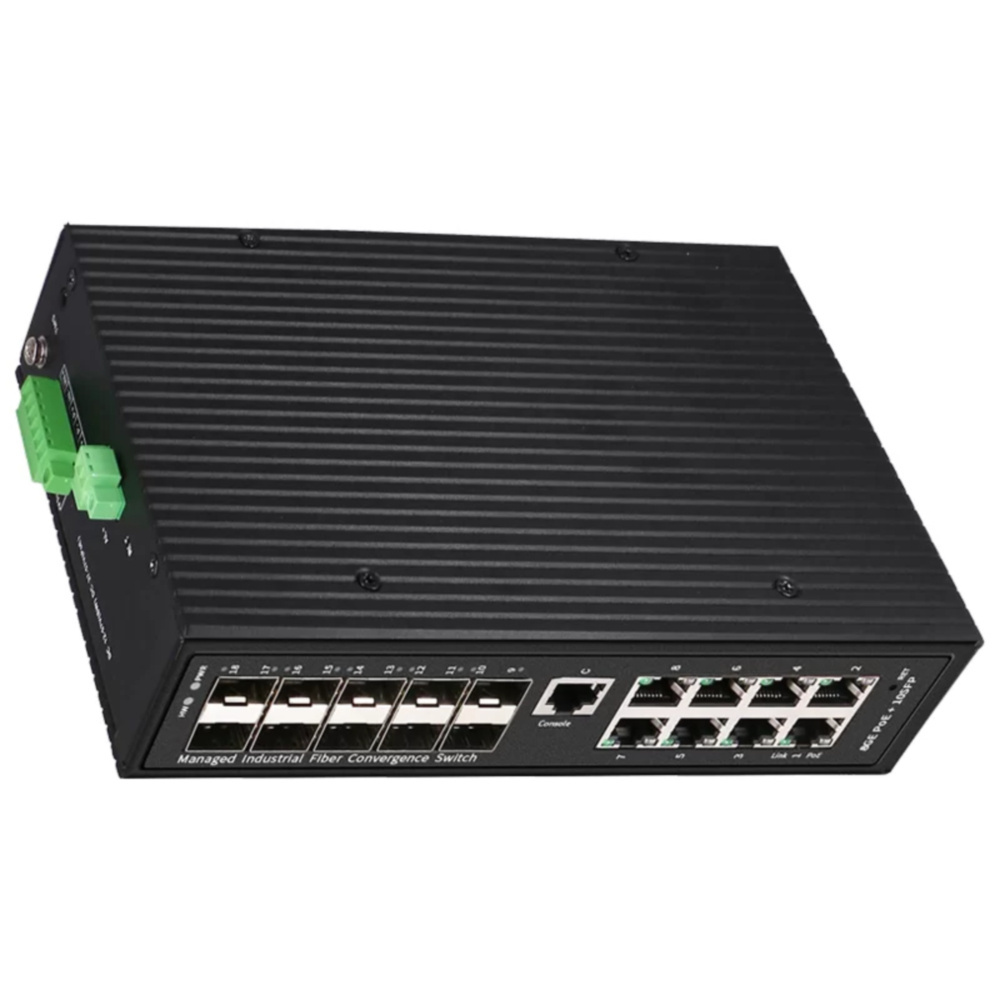 High Quality IP40 Gigabit Managed Switch DIN Rail Wall Mounting Industrial Ethernet Switch with PoEs