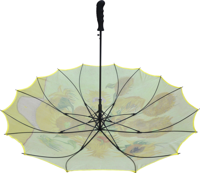 Chinese WholesalesChina Direct High Quality 23 Inches 8 Ribs one-piece canopy  Windproof  black rubber coated Stick Umbrella