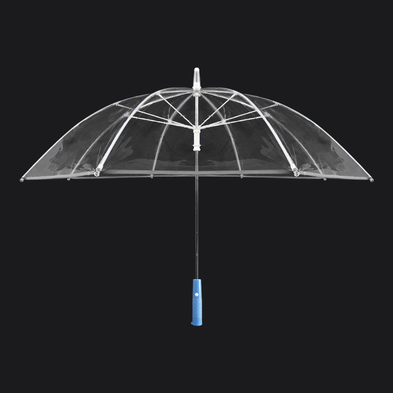 Strong Waterproof Reflective Strip Colorful LED Light Handle Transparent Lighting Umbrella