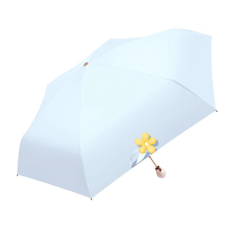 21 Inches New Design Cute Lady Sunshade Travel Pocket Umbrella Waterproof Mini Folding Umbrella