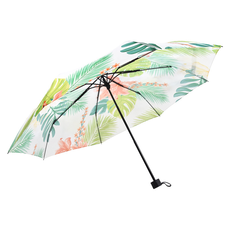 21 inches Wholesale Supplier Sunny and Rainy  Compact Travel Umbrella Cheapest Price Manual Open Folding Umbrella