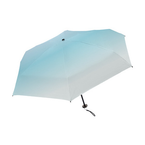 Strong Waterproof Small Pocket Size Extra Lightweight Black Coating UV Protection Umbrella