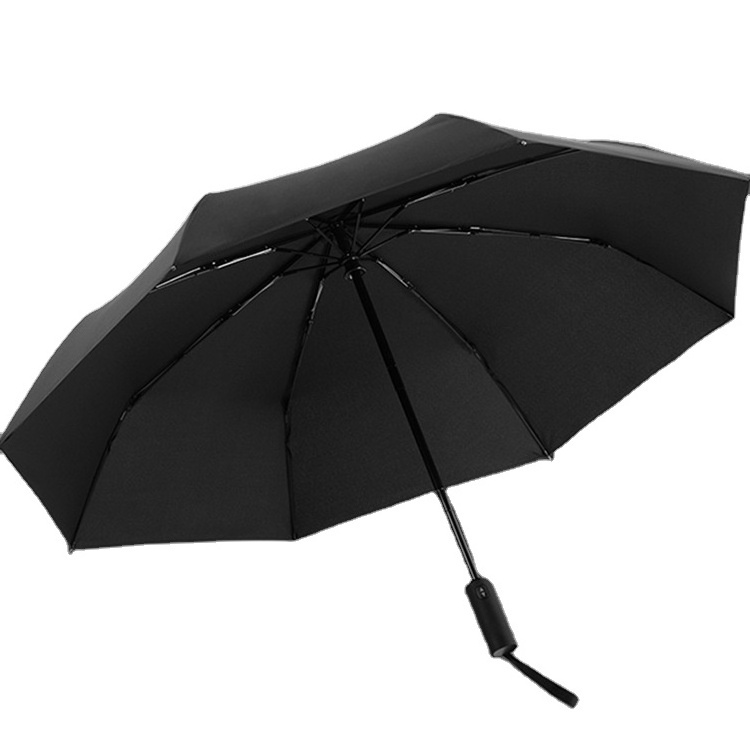 Strong Waterproof Folding PU Coated Comfortable Handle Fully Automatic Windproof Men Business Umbrella