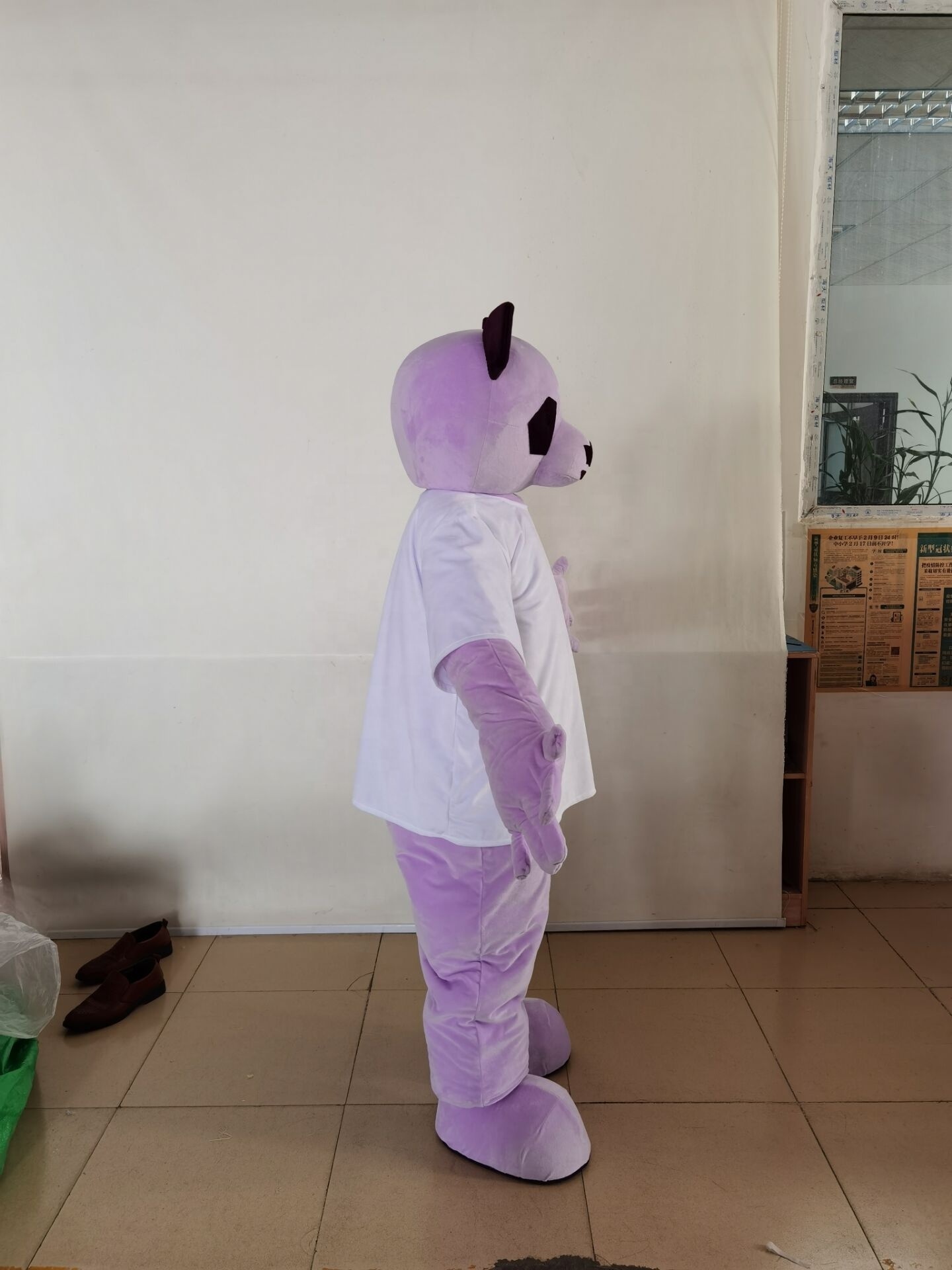 New design custom panda mascot custom made purple panda mascot costumes for sale